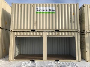 20' shipping container two 8' roll up doors