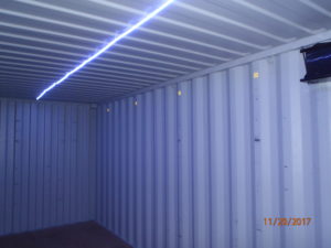 Solar lit shipping containers