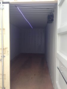 Solar lit shipping containers