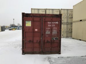 20’ open top container